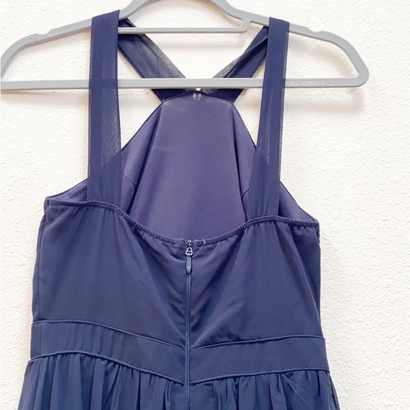 Lulus - Halter Dark Blue, Double Lined Maxi, Formal Dress, Size S - Picture 5 of 12